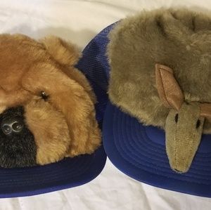 Bear and Armadillo Caps